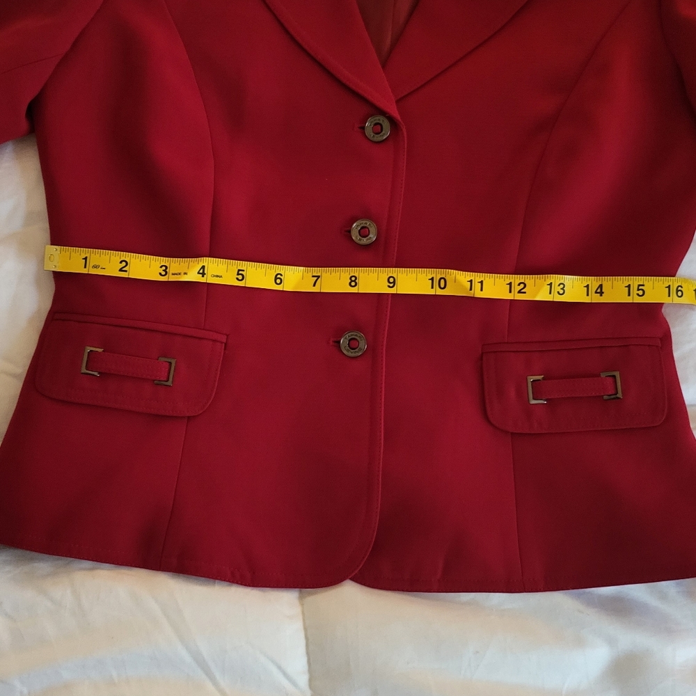 Tahari skirtsuit petite red size 6 - Picture 7 of 14